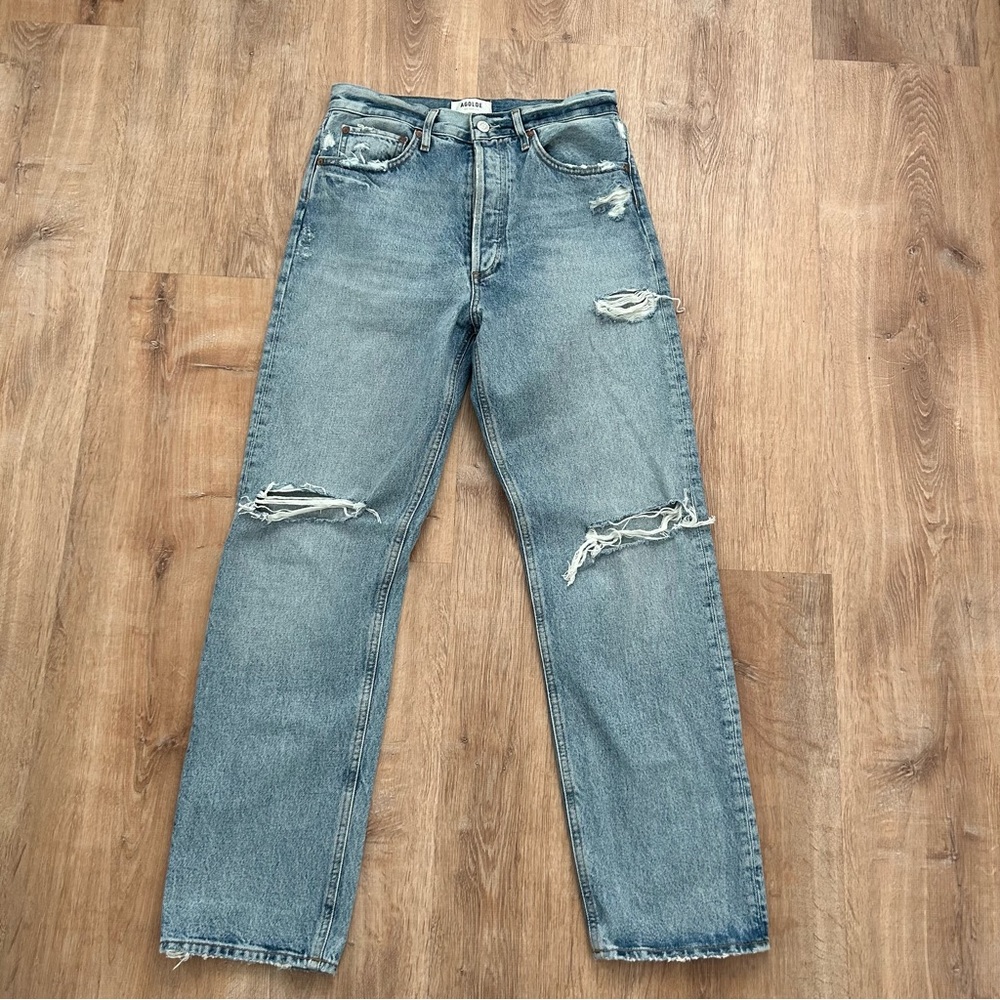 Agolde '90s Distressed Straight Leg Jeans Isolate Size 26